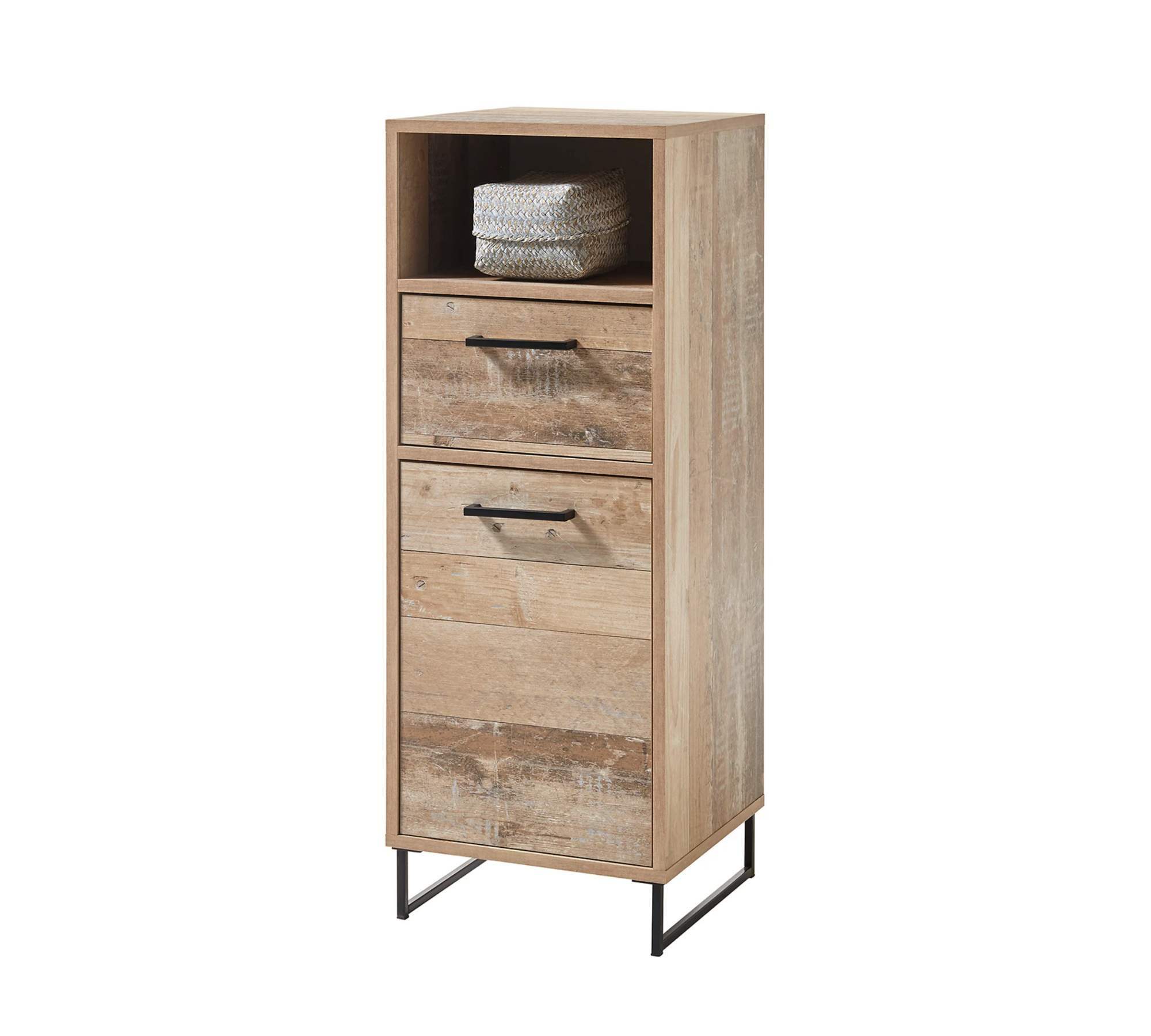 Badschrank Holz Metall 0