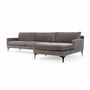 Astha Sofa 3-Sitzer Récamiere Rechts Danny Steel Grey 0