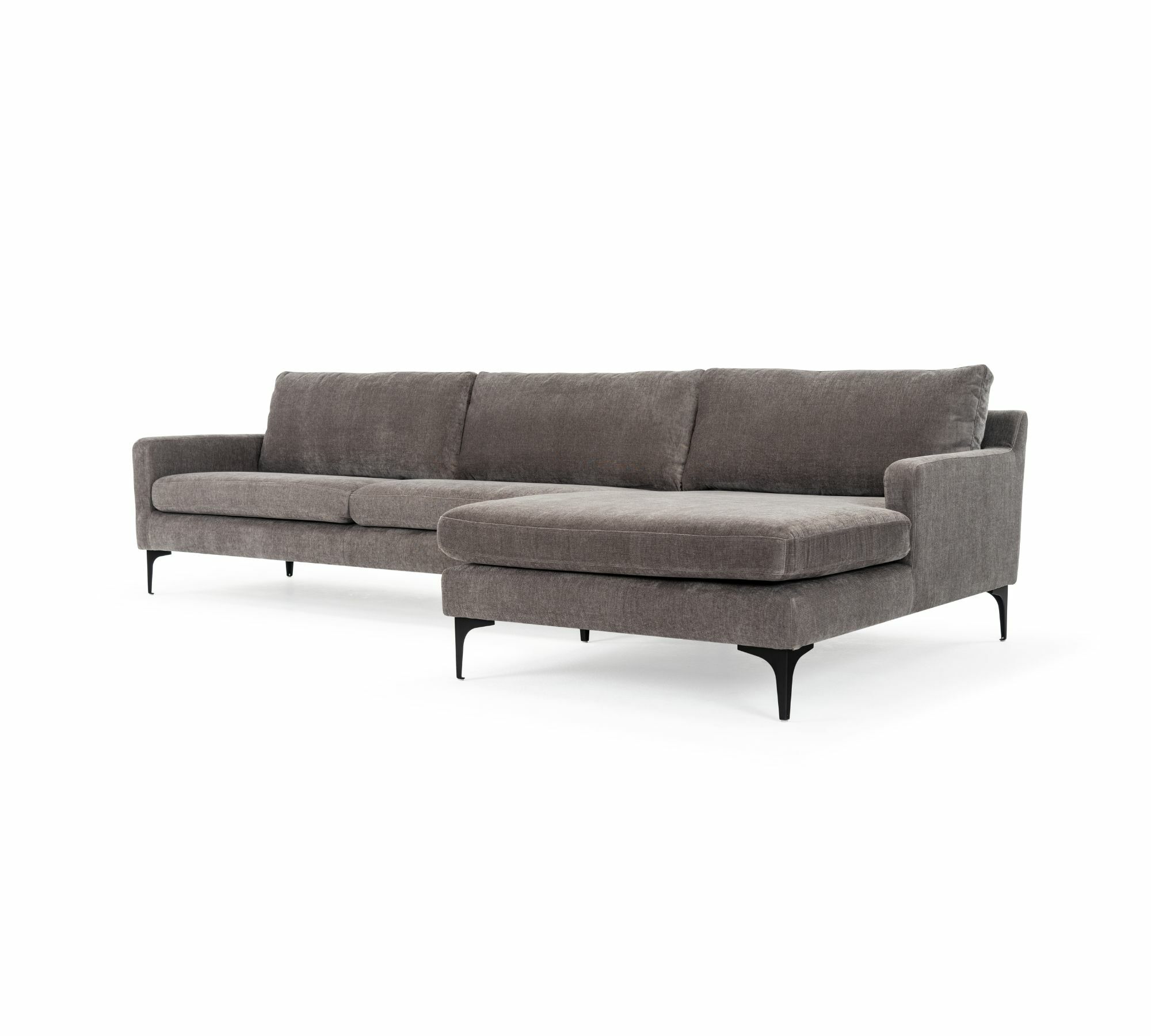 Astha Sofa 3-Sitzer Récamiere Rechts Danny Steel Grey 0