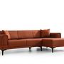 Horizon Ecksofa Rechts Rot 0