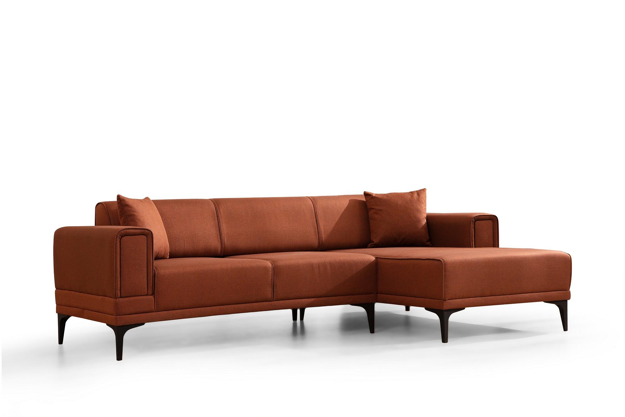 Horizon Ecksofa Rechts Rot 0
