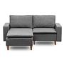 Lungo Mini Ecksofa Dunkelgrau 1