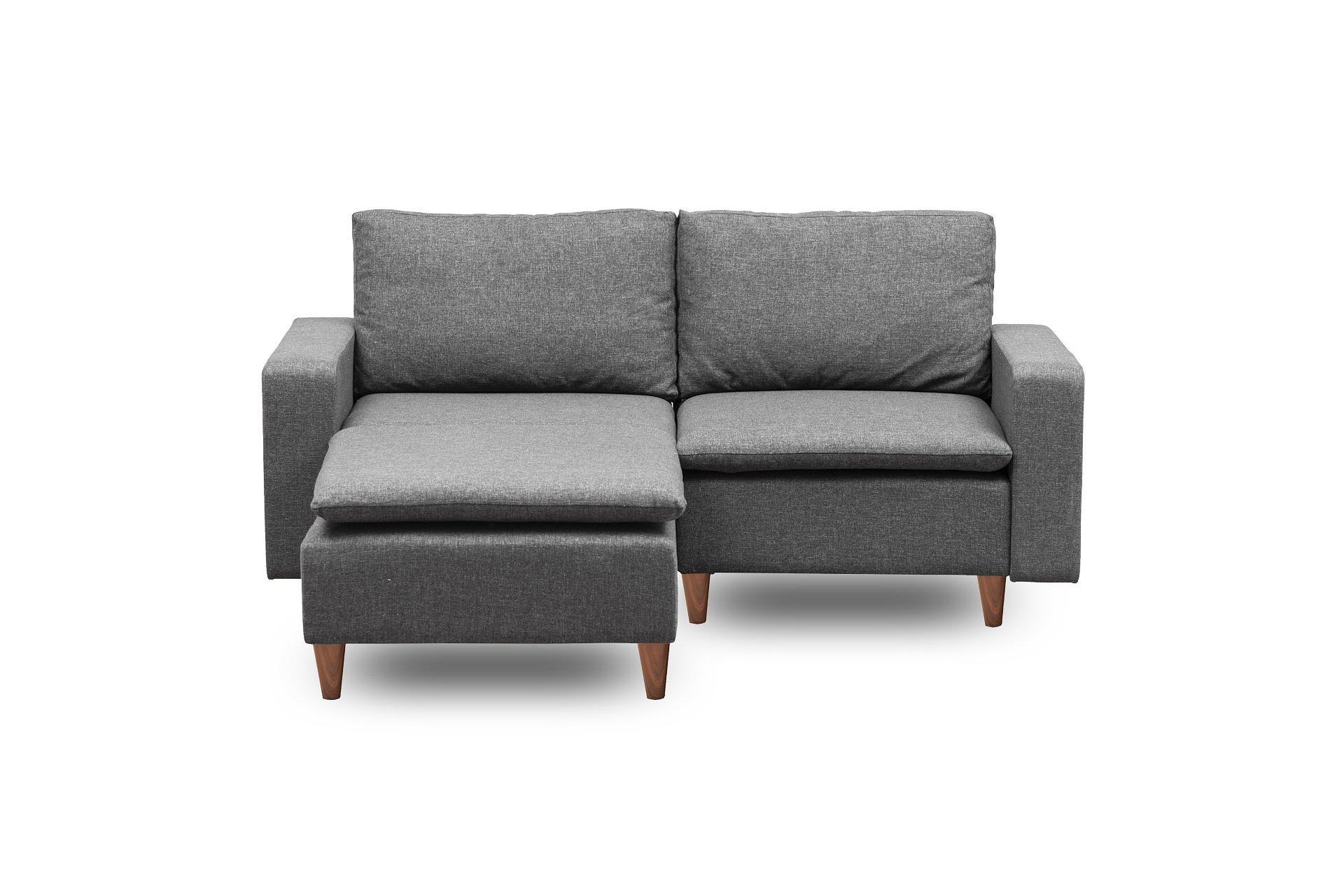 Lungo Mini Ecksofa Dunkelgrau 1