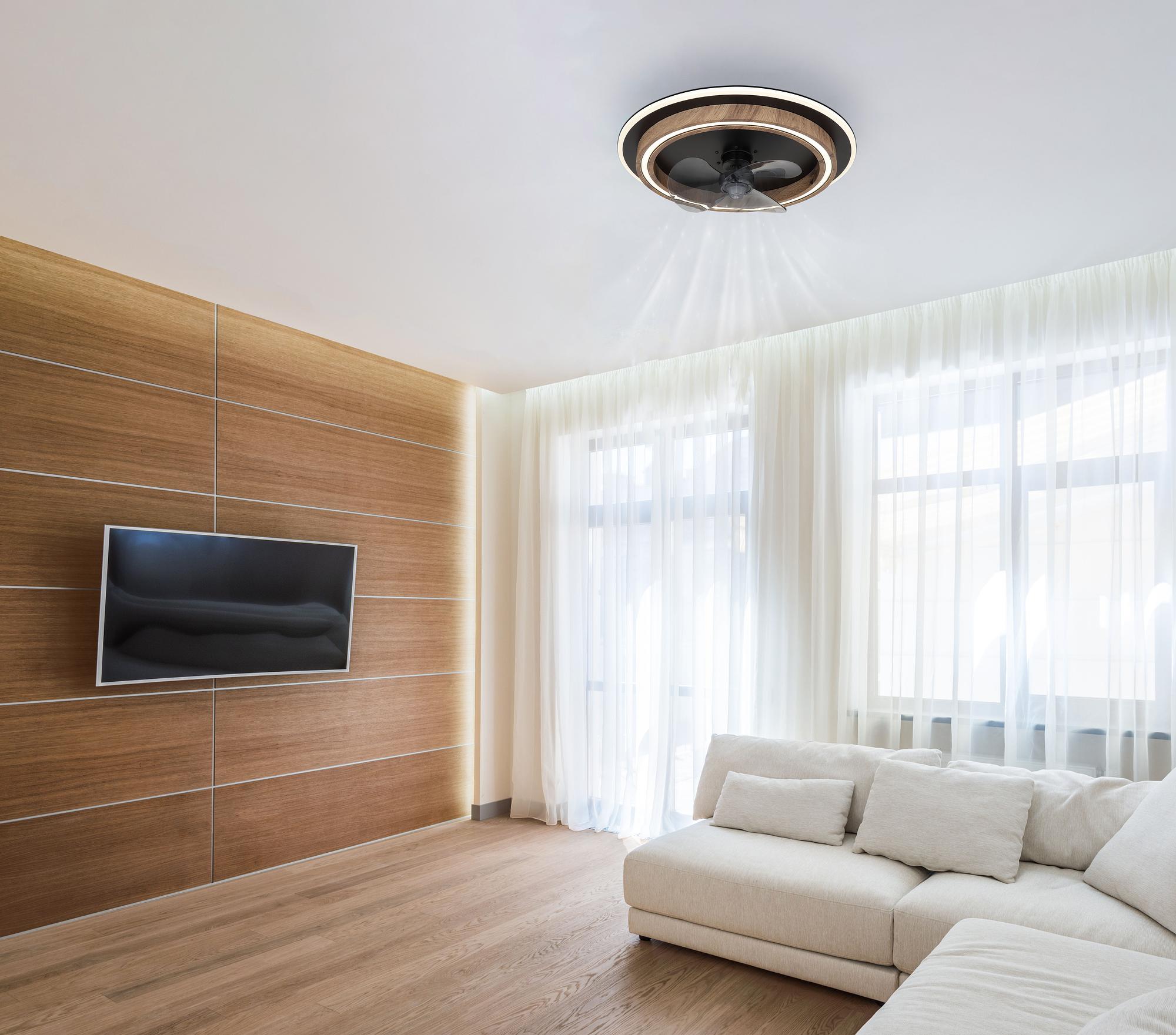 Bozan LED-Deckenventilator Acrylglas Eisen 1-Flammig 2