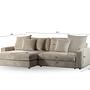 Sofa 3-Sitzer Chaiselongue Rechts Links Teakholz Beige 10