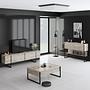 Luxe Sideboard Holz Travertine Schwarz 2