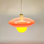 Vintage Ufo Lampe Kunststoff Orange 1970er Jahre 4