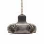 Vintage Pendant Lamp Ceramic Grey 1960s 0