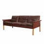 Sofa Leather Brown 1960s 0