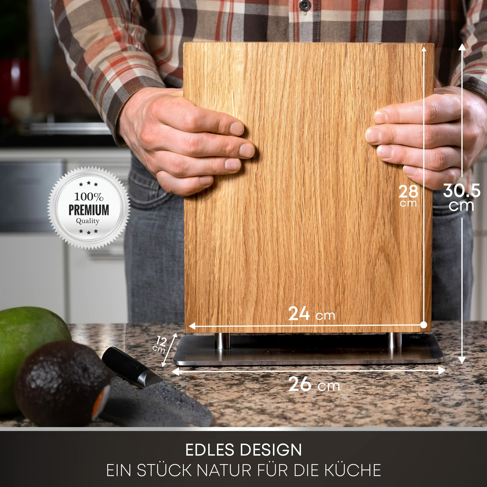 Messerblock Magnetisch Holz Natural 3