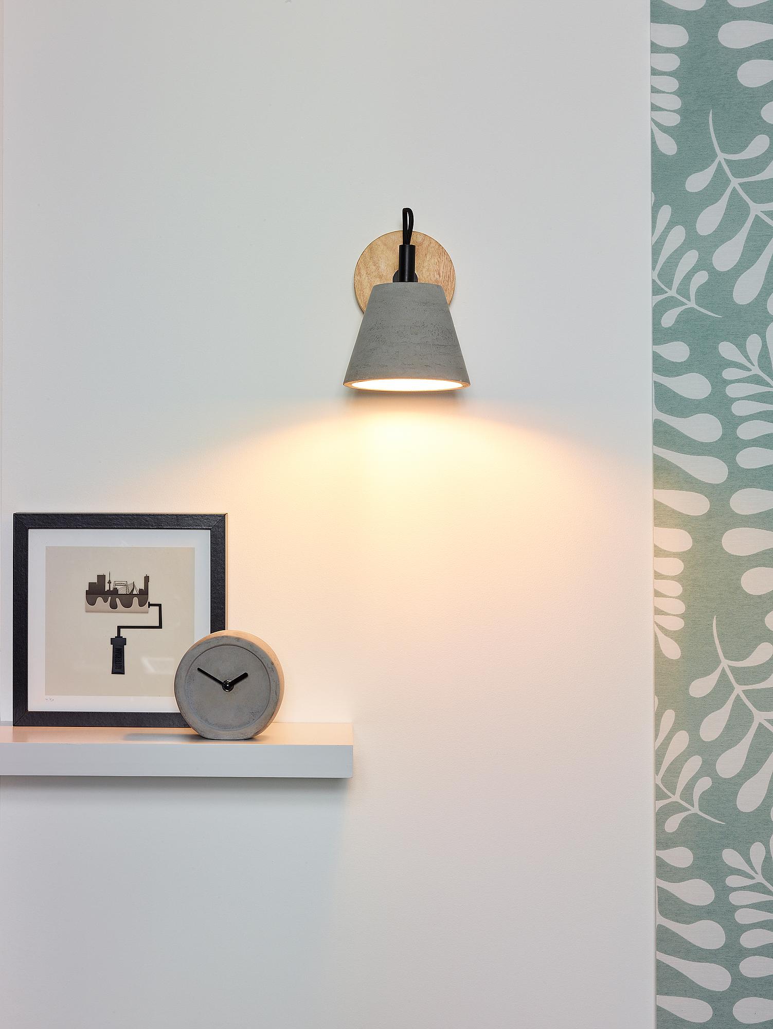 Possio Wall Lamp Artificial Stone Grey 2