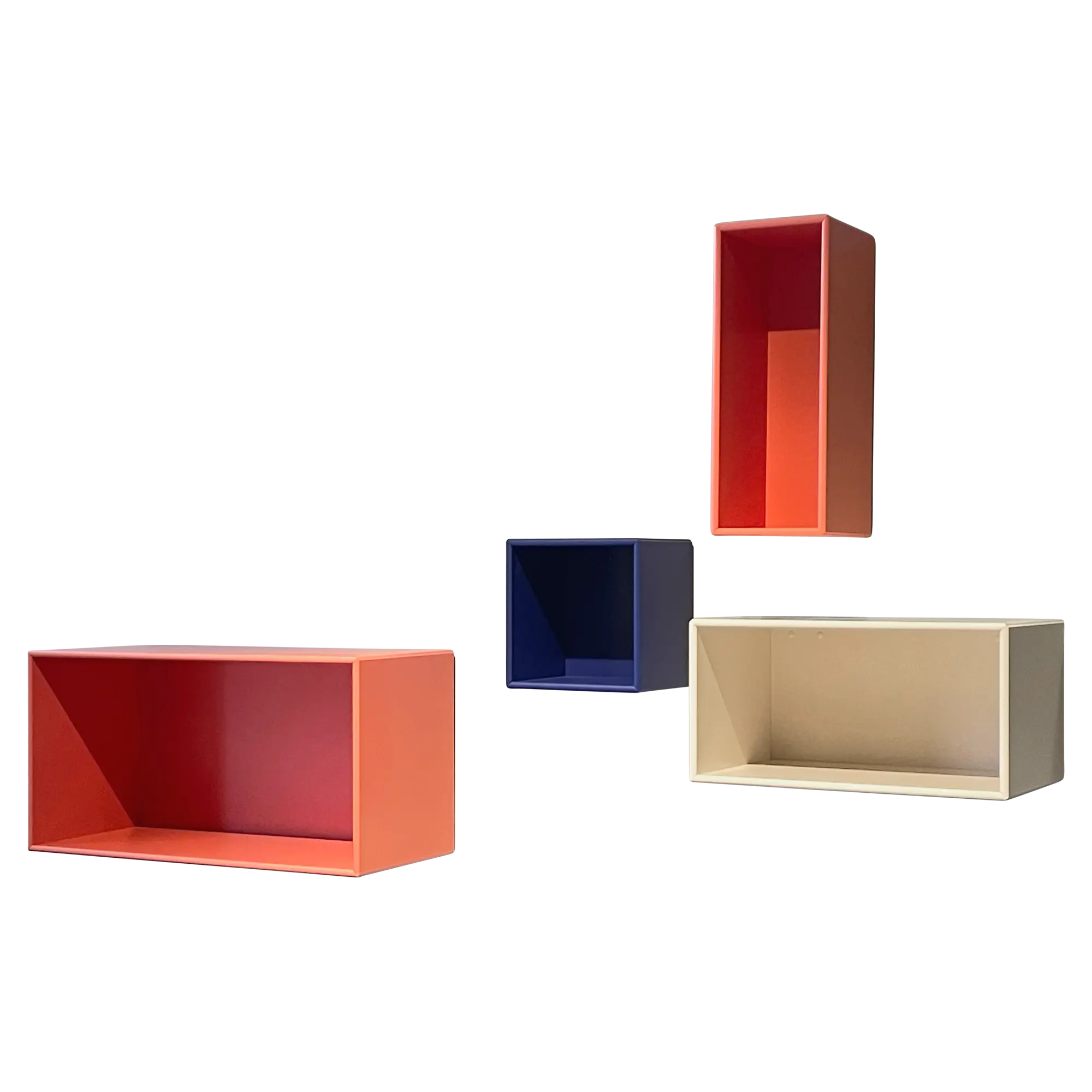 Regalsystem Wandboxen Holz Mehrfarbig 0
