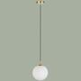 1-flammige Pendelleuchte Messing 1