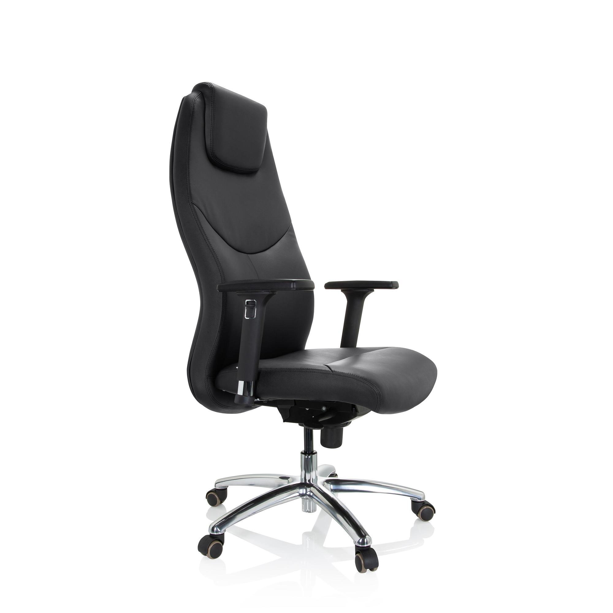 FERRARA Bürostuhl Leder Schwarz 5