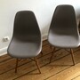 2x Vitra Eames Plastic Armchair Ahornholz Mauve Grau 5