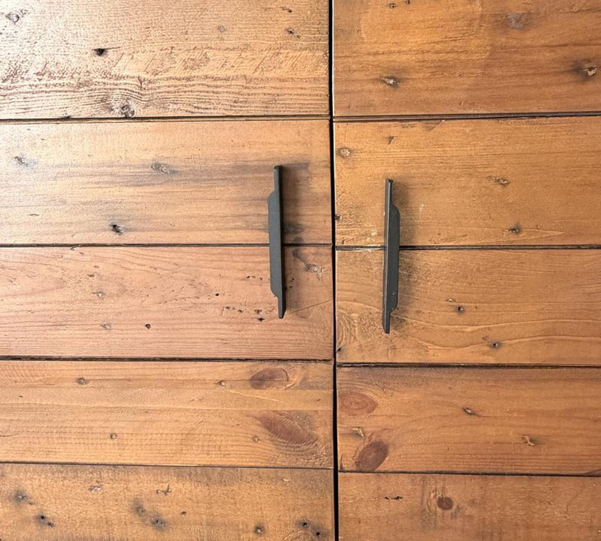 Grasby Sideboard Pinie Massivholz Braun Schwarz 8