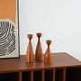Teak Candle Holder 1970s 1