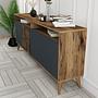 Milan Sideboard Walnussbraun Anthrazit 180cm 3