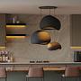 3-Flammig Wabi Sabi Ashveils Pendelleuchte Schwarz 4