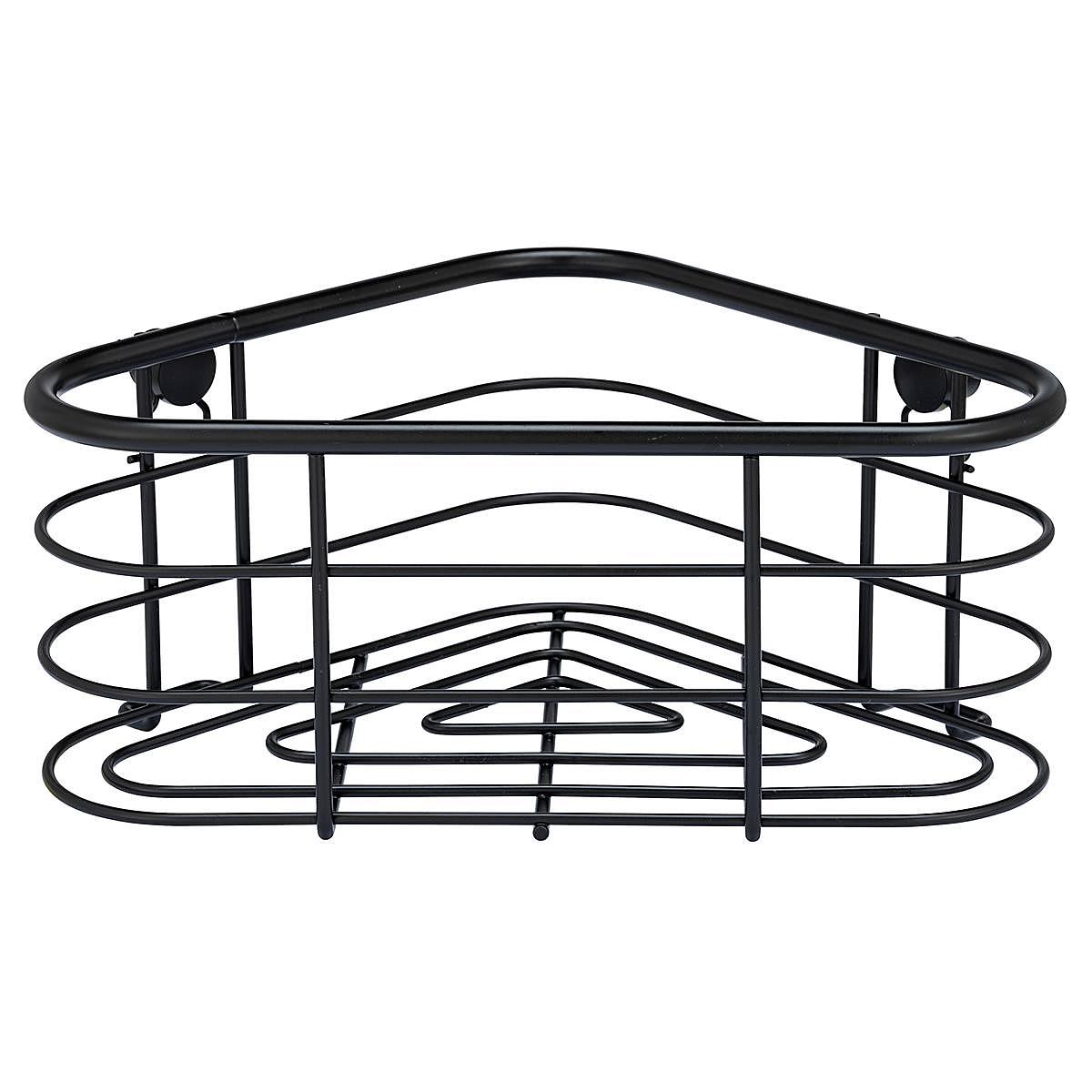 Corner shelf Trestina Stainless steel Black 2