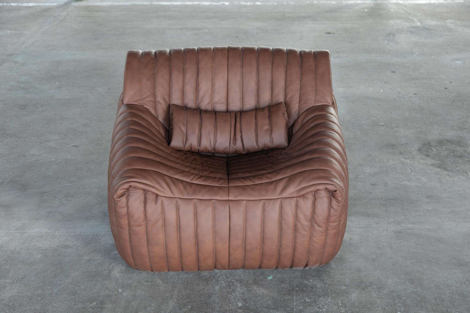 Togo Armchair Smooth Leather Folk Brown 0