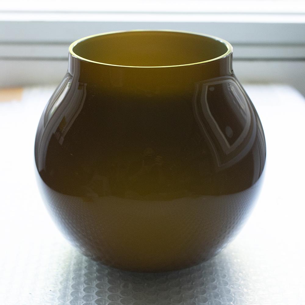 Vase Muranoglas Braun 3