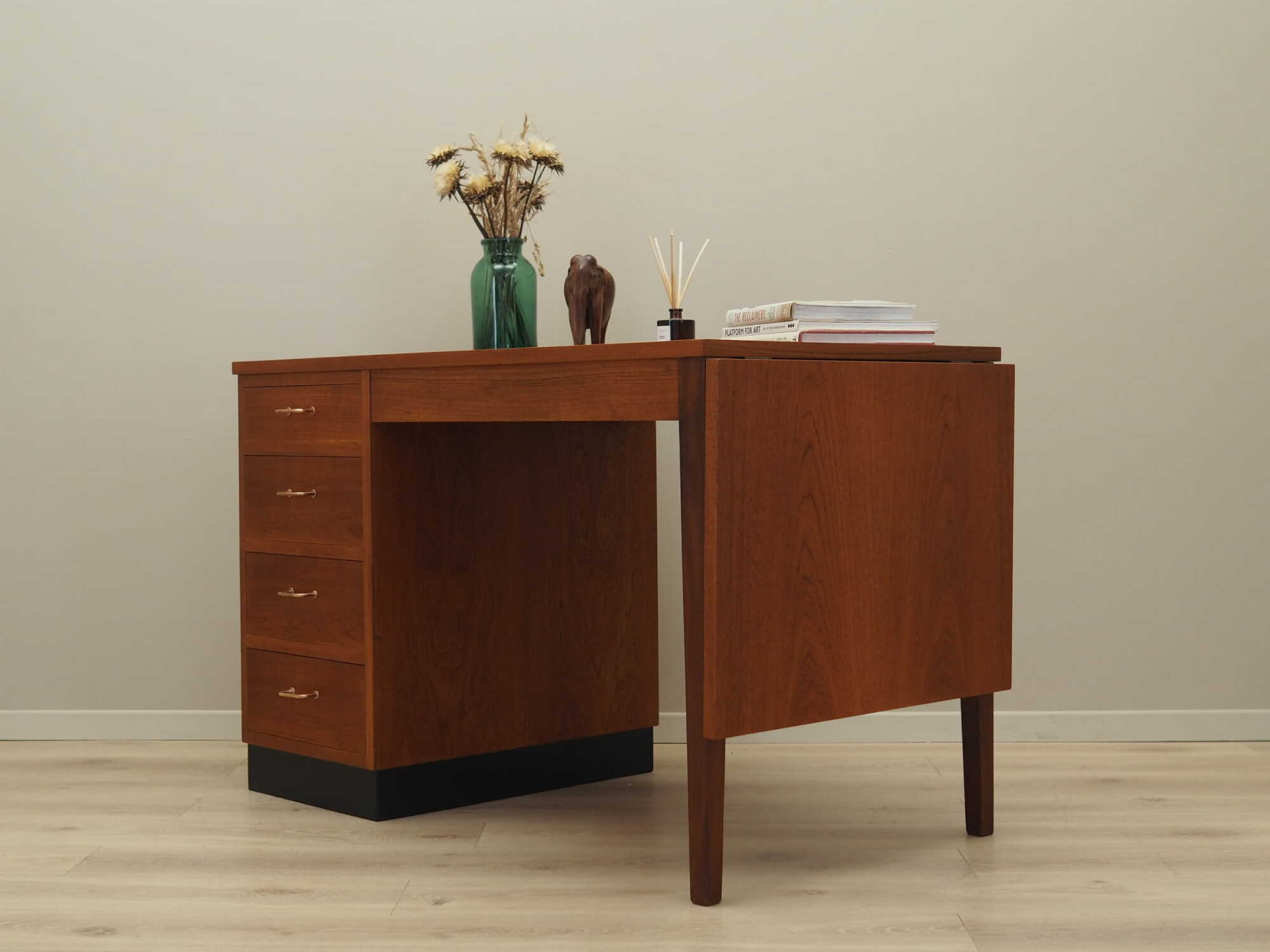 Vintage desk teak brown 1970s 3