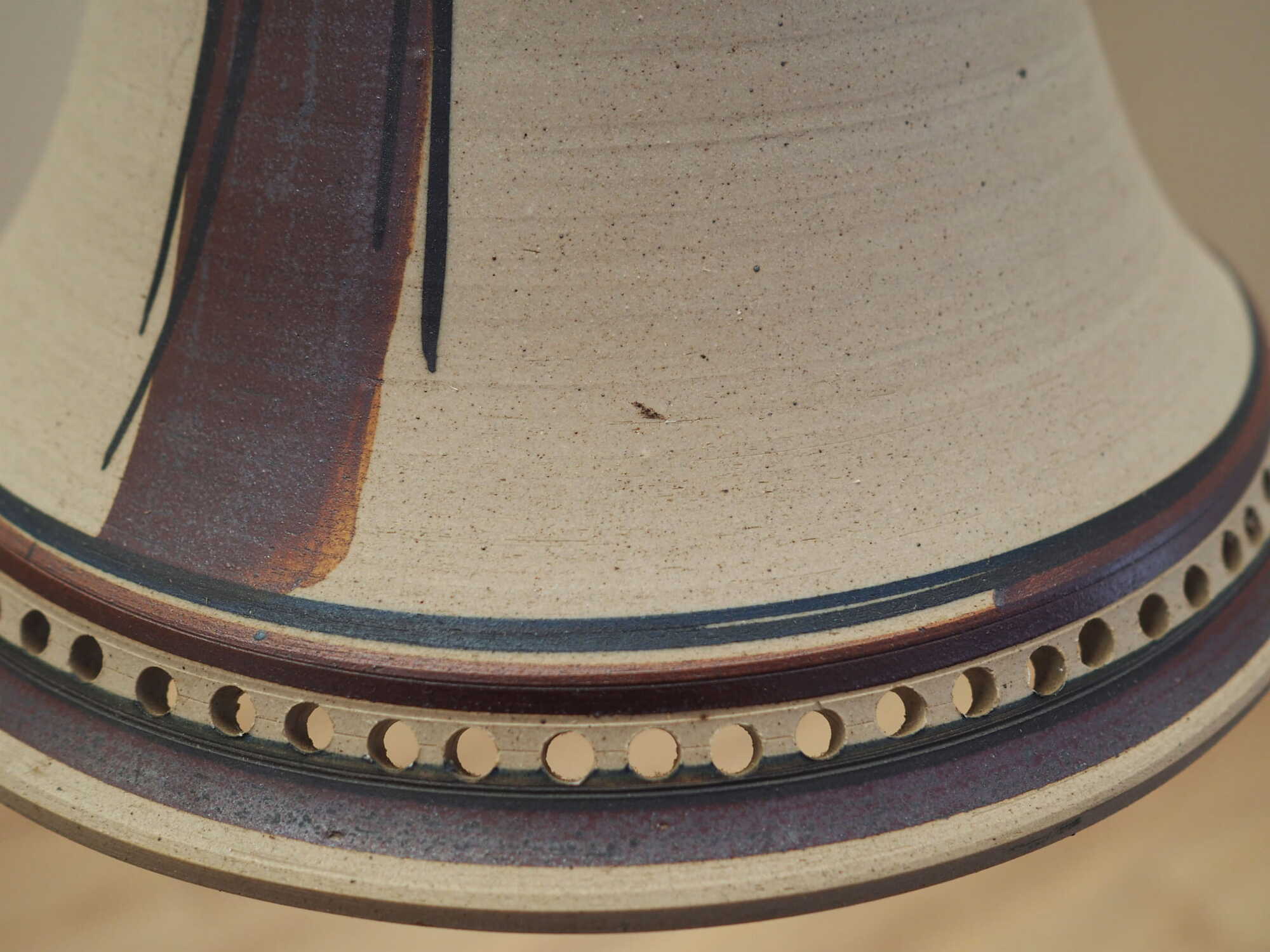 Vintage pendant lamp ceramic grey 1960s 3