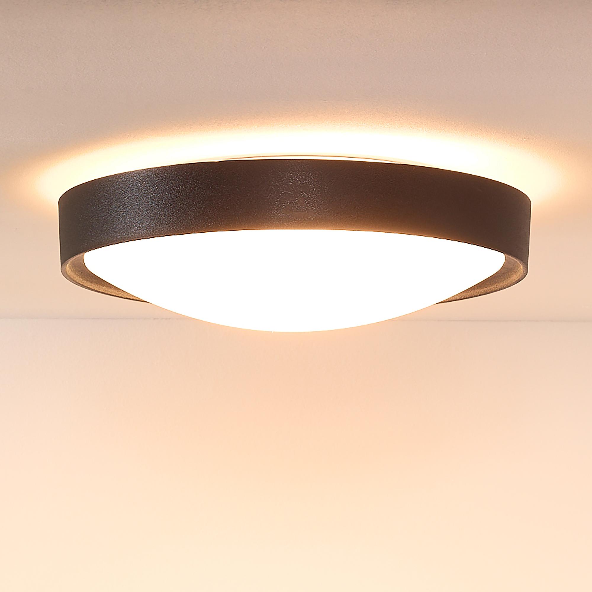 Lex Deckenleuchte  Polypropylen Schwarz Ø33cm 0