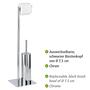 Recco Free-standing Toilet Brush Set Steel Chrome 4