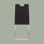 Cantilever chair Pasala faux leather Black set of 2 4