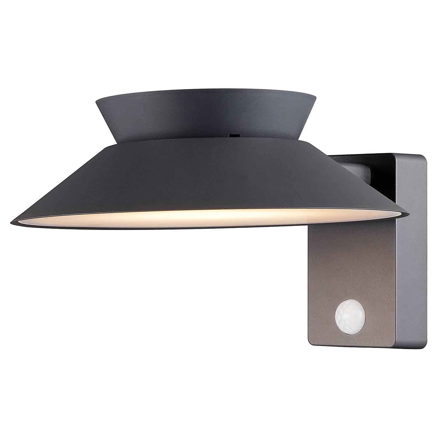 Solar-Wandleuchte Justina Aluminium Grau 1