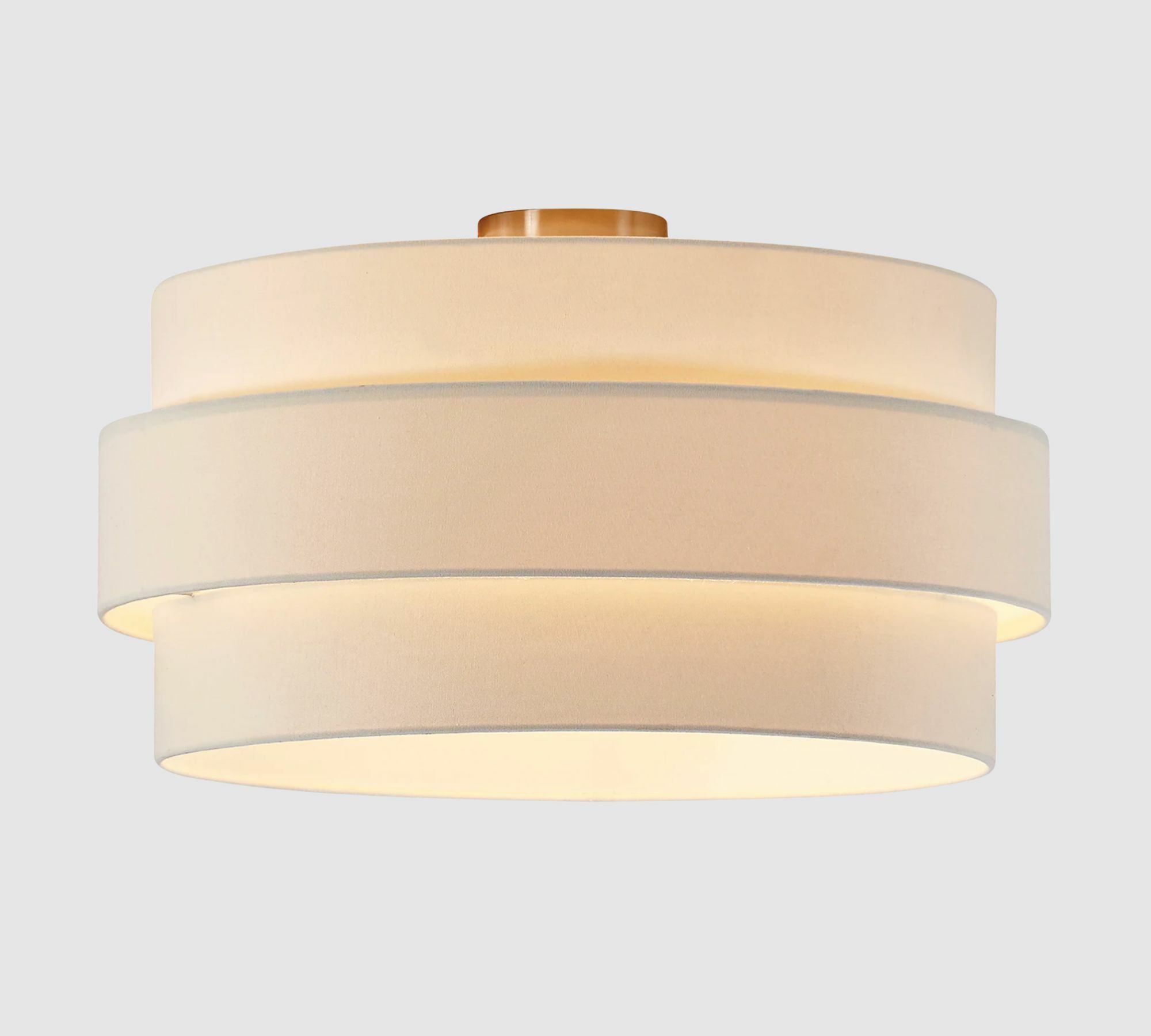 Deckenleuchte Ella Leinen / Eisen 1-flammig Beige 0