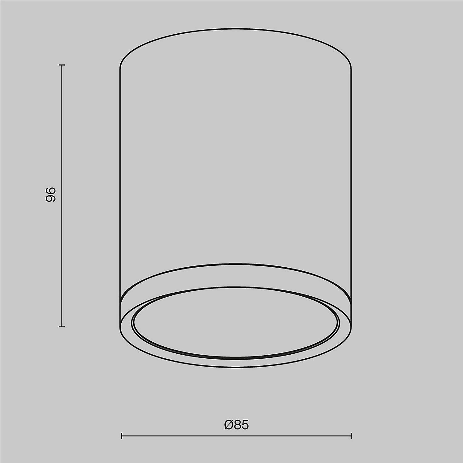 Hoop Typ B Deckenleuchte Aluminium Schwarz 1-flammig 3