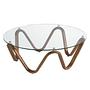 Coffee table 2124 Walnut wood Glass Brown 1