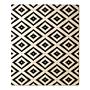 Carpet Diamond Polypropylene Black Beige 80 x 150 cm 0