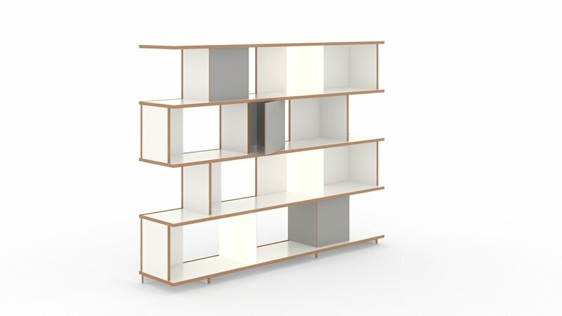 Stell Anbauregal Weiß 4