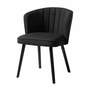 Upholstered chair woven fabric beech black 1