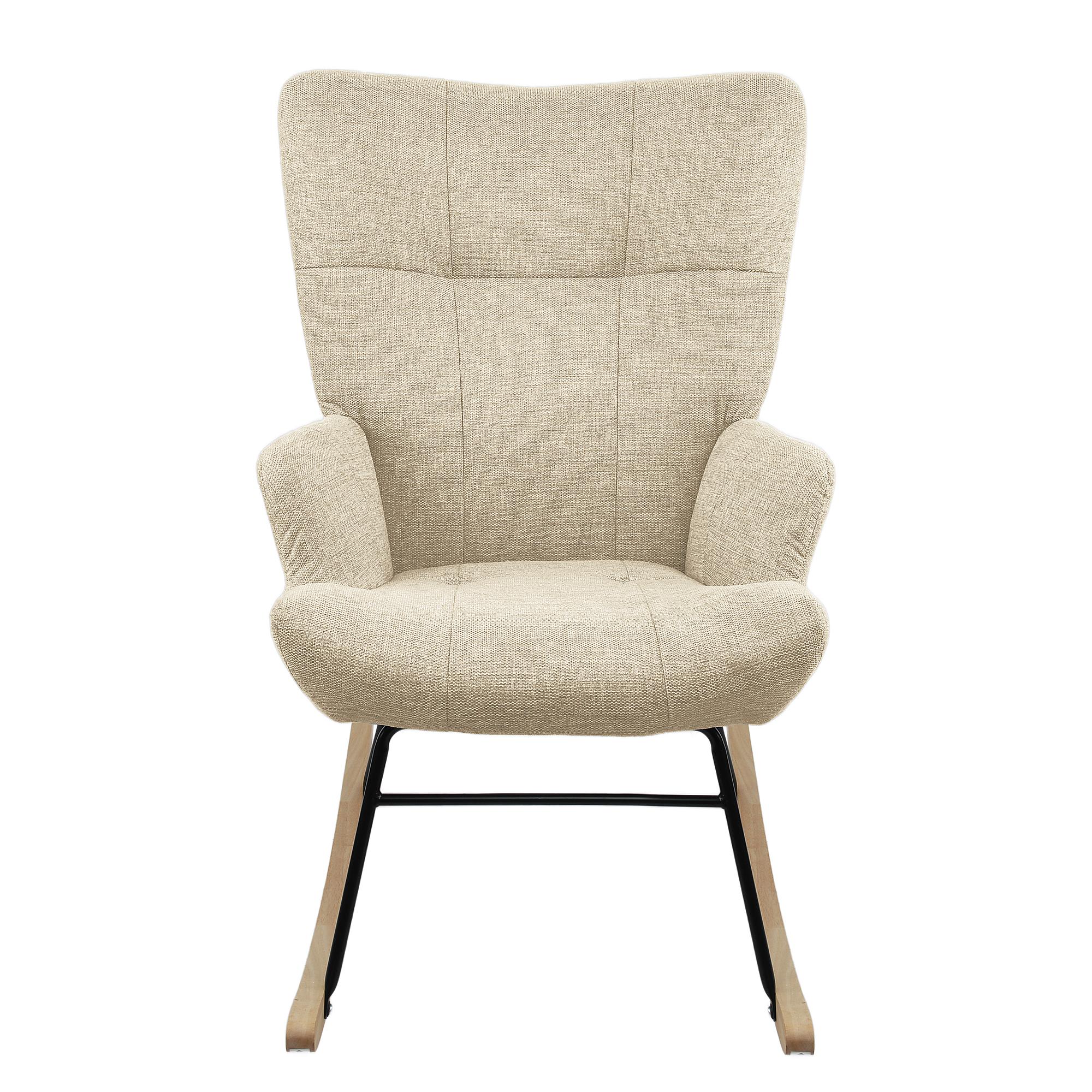 Oura Schaukelsessel Webstoff Roge Beige 2