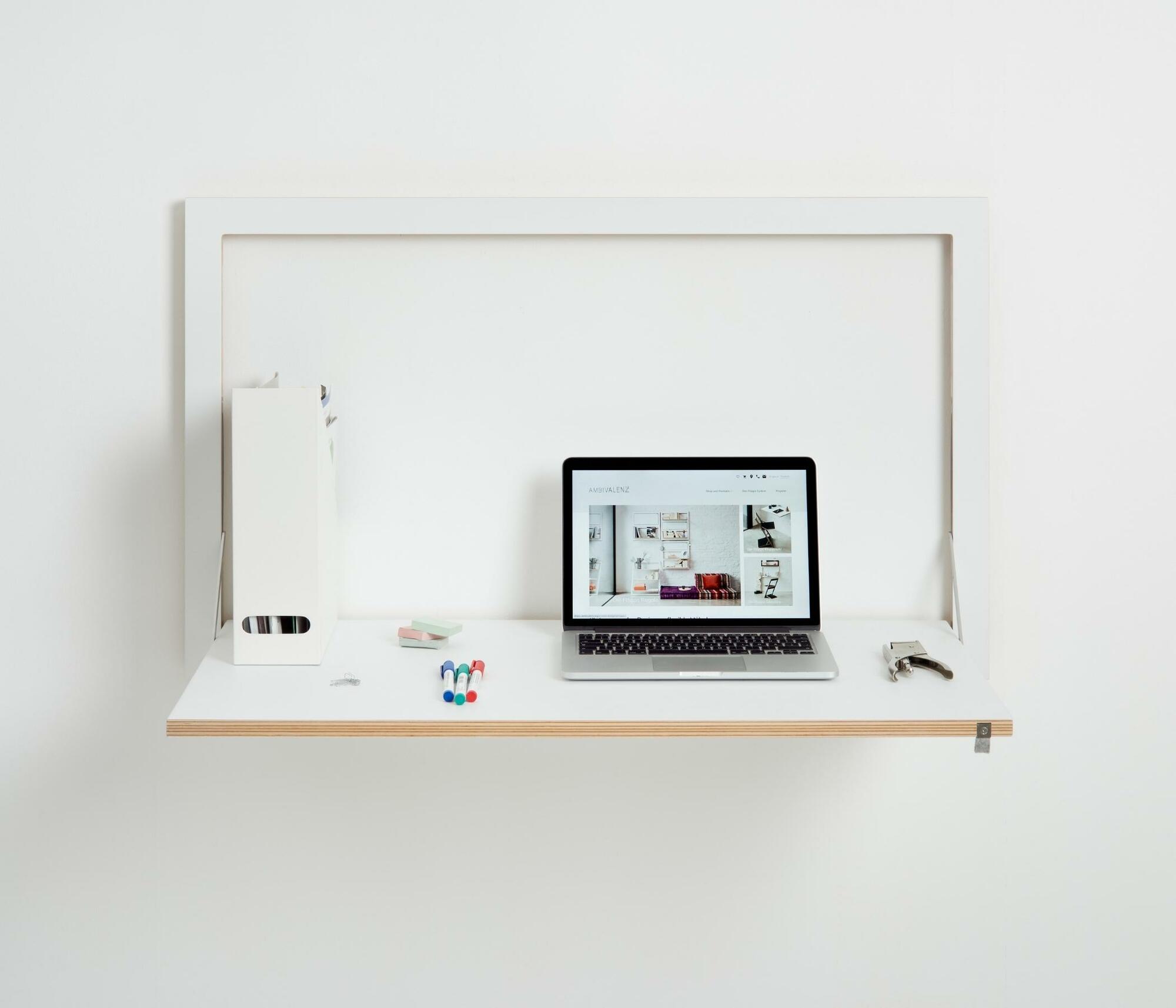 Fläpps Secretary Wood White 100 x 60 cm 6