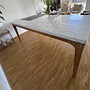 Rechteckiger Tisch Marmor Eichenholz 3