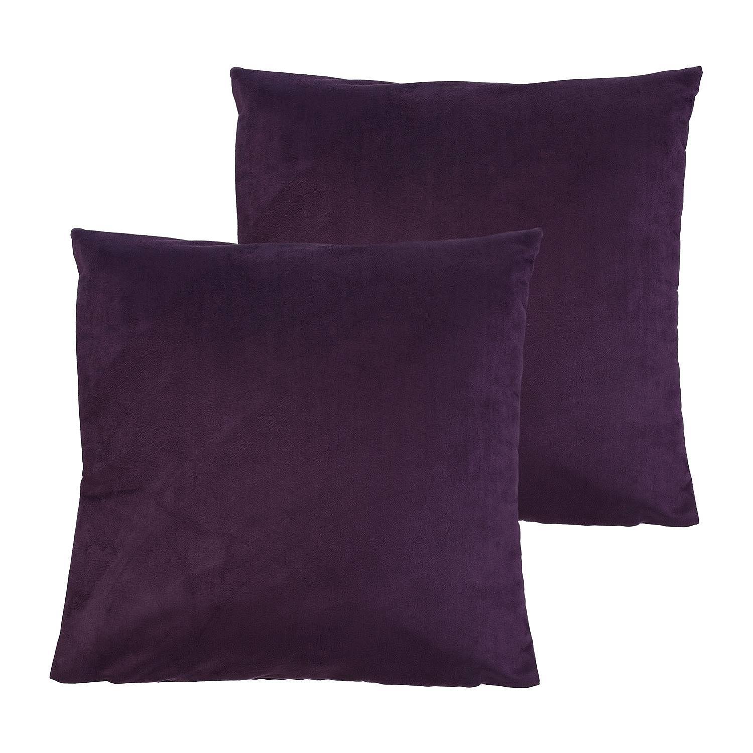 Alcatraz Kissenbezug 2er-Set Kunstfaser Dunkellila 0