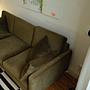 3-seater Scandinavia sofa and ottoman velvet dark green 3