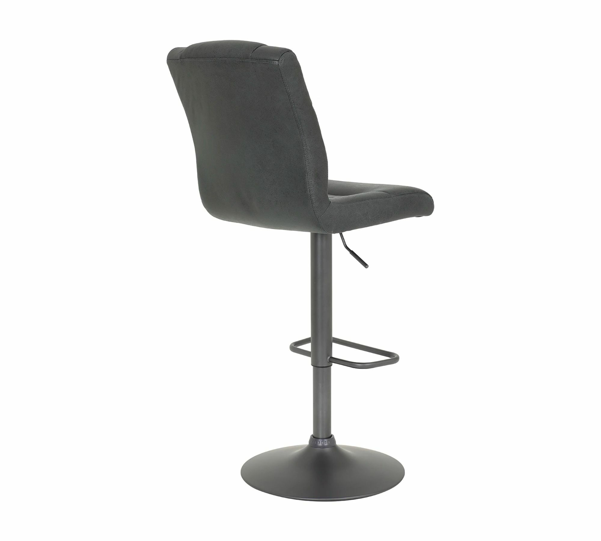 2x Bar stool Microfiber Steel Anthracite 3