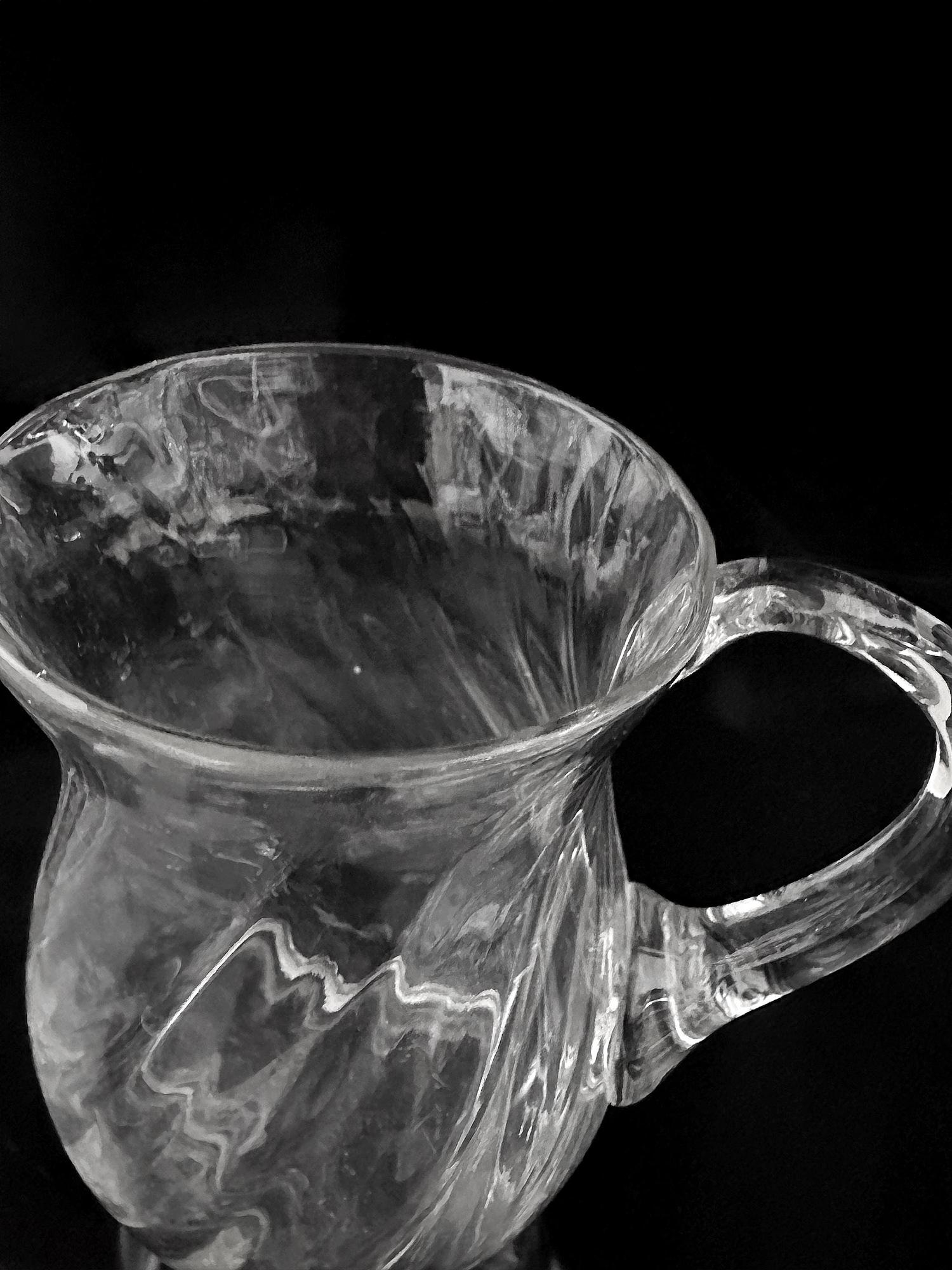 Mid-Century Modernist Water pitcher Glass 1950s 5