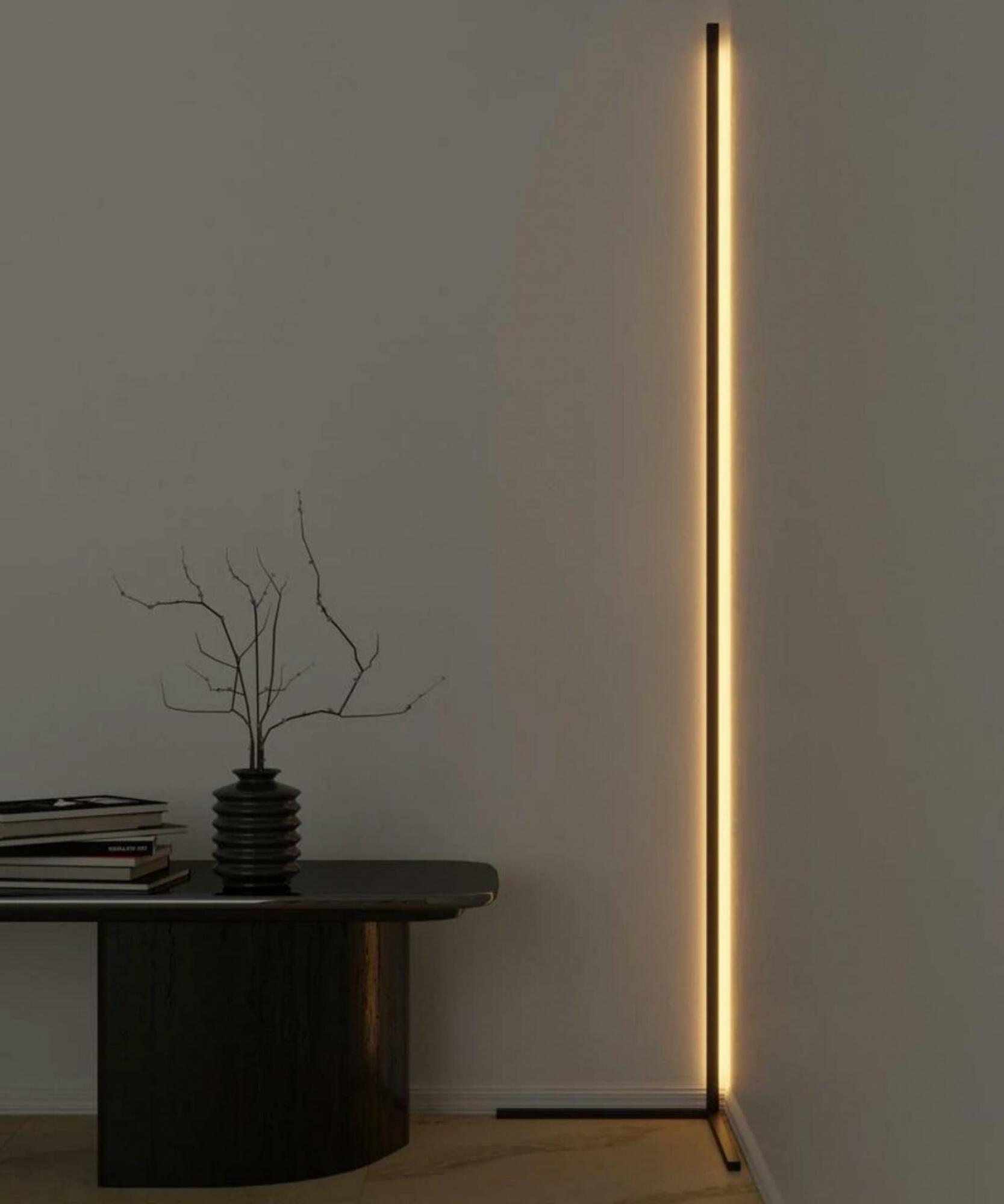 Minimalistische LED Stehlampe HELIOS Schwarz 6
