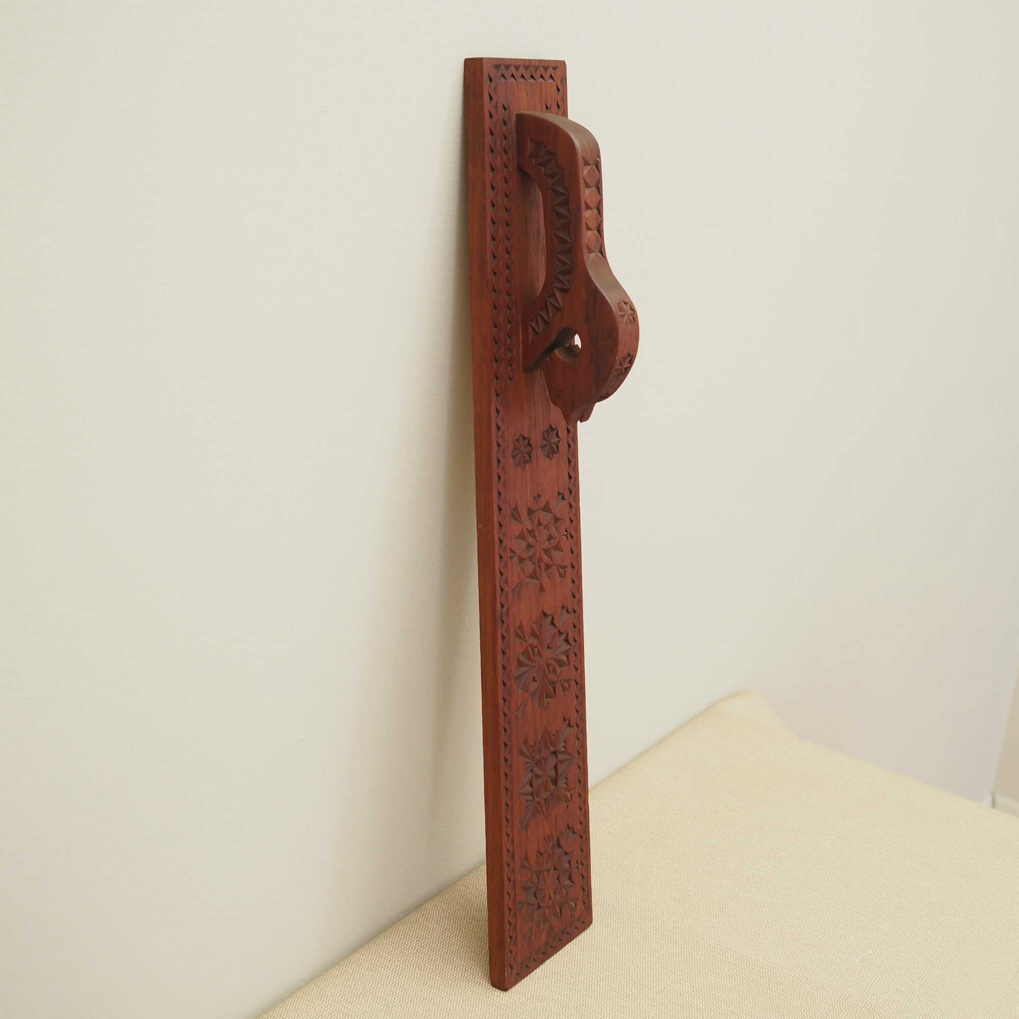 Vintage Wandschmuck Holz Braun 1970er Jahre 1