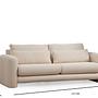 Lily 3-Sitzer Sofa Creme 6