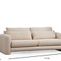 Lily 3-seater sofa Cream 6