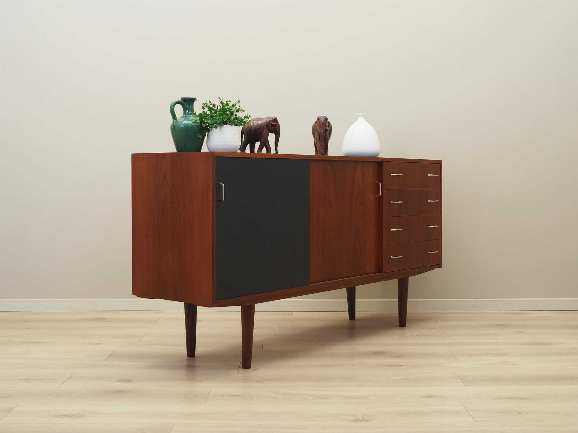 Vintage dresser teak brown 1960s 5